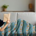 thumbnail image 3 of Afghan Soft Flannel Fleece Throw Blanket, Tribal Illustration of Geometric Shapes Rhombuses Stripes Middle Eastern Pattern, Cozy Plush for Indoor and Outdoor Use, 60" x 80", Multicolor, by Ambesonne, 3 of 5