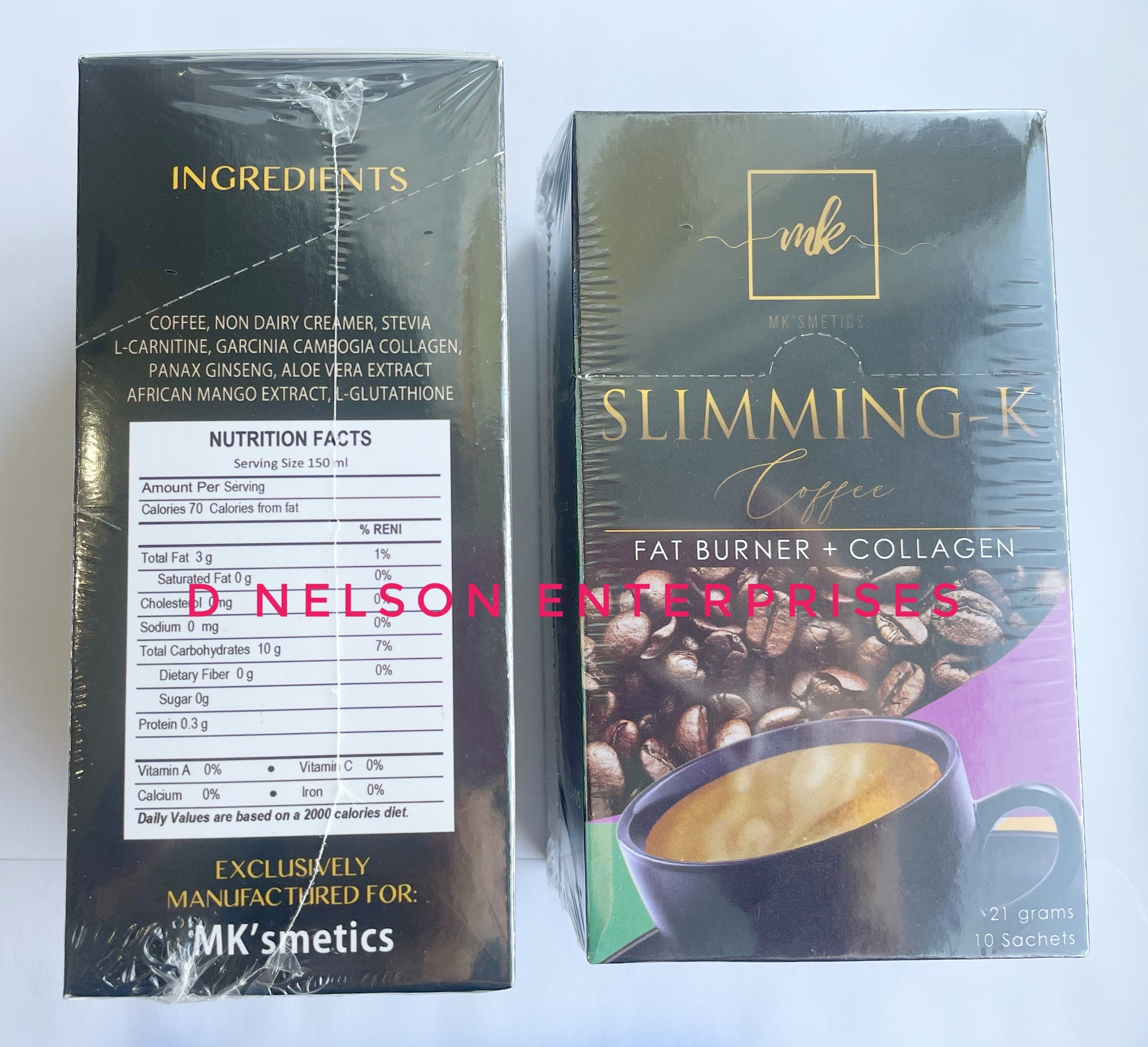 コーヒー SLIMMING-K Original Coffee 210g4 box MK Slimming-K Coffee Fat Burner + Collagen, 10 Sachets - Walmart.com
