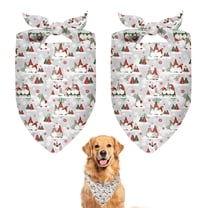 Dog Bandana 2 Pack,Multicolor Christmas Gnome Pattern Bandanas for Dogs,Cat Bandana,Small/ Large Dog Bandana 2 Size,Dog Bandanas Girl Boy
