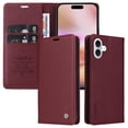 thumbnail image 3 of Funda para iPhone 16 Plus Estuche de Cuero PU Tipo Cartera con Ranuras para Tarjetas y Cierre Magnético, 3 of 5