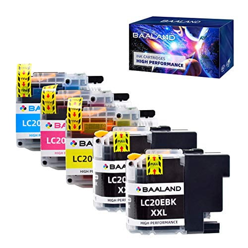 BAALAND Compatible LC20E Ink Cartridges Super High Yield LC20EXXL 5-Pack for Brother MFC-J985DW MFC-J5920DW MFC-J775DW MFC-J985DWXL Printer ( (2 Black