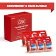 thumbnail image 4 of Simply Cool Clear Packing Tape with Dispenser, 1.88 x 1200 Inches/33.3 Yards Per Roll 199 Total Yards 2.36 mm, 4 of 7