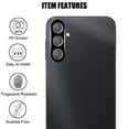 thumbnail image 2 of UZWZW (4 Pack) Tempered Glass Camera Lens Protector for Samsung Galaxy A16 5G / 4G, 2 of 5