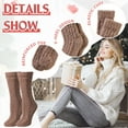 thumbnail image 5 of Womens Fuzzy Socks Soft Warm Fluffy Socks Winter Sleep Thermal Plush Casual Cozy Home Socks, 5 Pairs, 5 of 6