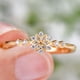 thumbnail image 5 of Anillo de dedo simple con incrustaciones de circonitas y corte de copo de nieve en forma de flor en plata esterlina S925, 5 of 6