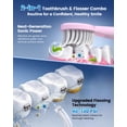 thumbnail image 2 of JTF 2-in-1 Oral Clean Kit- Electric Toothbrush & Water flosser Combo with Multiple Modes, 5 Brush Heads and 5 Jet Tips, Brushing & Flossing- Rechargeable for Teeth Cleaning and Gum Health, Pink, 2 of 8