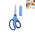 thumbnail image 4 of Left-Handed Kids Student Scissors, Stainless Steel Blunt Round Tip School Scissors with Protective Safety Sleeve, Portable Small Craft Scissors for Students Art Projects, 4 of 4