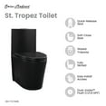 thumbnail image 4 of St. Tropez One Piece Elongated Toilet Dual Vortex Flush 1.1/1.6 gpf with 10" Rough-In, Matte Black, 4 of 5