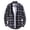 Navy, variant on Mens Plaid Shirt Slim Fit Long Sleeve Shirt Button Turn Down Collar Casual Lightweight Top for Spring Fall Black L