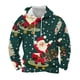 thumbnail image 1 of Sudadera con capucha para hombre, informal, con cordón, estampado navideño, deportiva, blusa de poliéster, 1 of 4