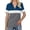 Navy Blue, variant on Ladies' Short Sleeved V Neck Shirt Leisure and Work Comfortable, Fashionable Design Easy to Match Sizes S XXL