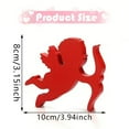 thumbnail image 3 of Curated Selection Shiogb Statue Decor Craft Cute Wooden Model for Valentine's Day Tabletop Decoration for Living Room Dining Room and Desk Decor, Valentine's Day Cupid Wooden Ornament, Red, 3 of 5