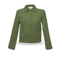 thumbnail image 2 of Blazer Estilo Camisero con Botones Forrados Verde olivo Extra Grande, 2 of 3