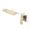 thumbnail image 2 of Cerypsa Single Handle Bathroom Waterfall Sink Faucet Brushed Gold, 2 of 7