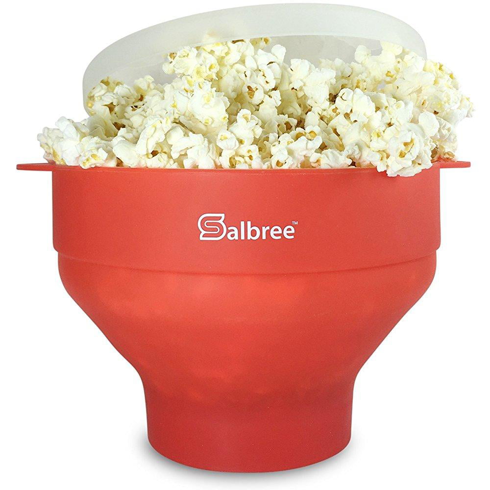 Silicone Popcorn Maker Yellow Collapsible Bowl BPA Free & Dishwasher Safe - The Original Proper Popper Microwave Popcorn Popper