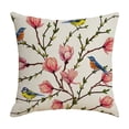thumbnail image 1 of Felwors Housse de Coussin en Lin à Fleurs Printanières pour Canapé, Impression Numérique, 1 of 3