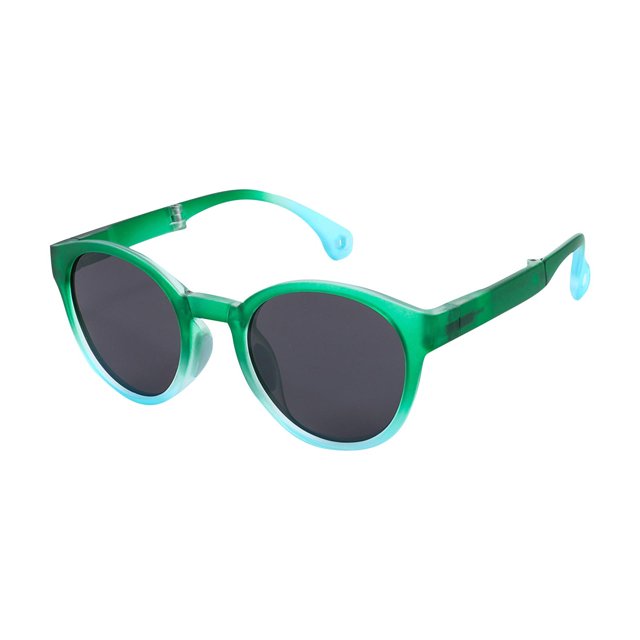 Kids Foldable Polarized Sunglasses (2-12Y) - Collapsible Design 100% Uv Blocking Portable Travel Case Green