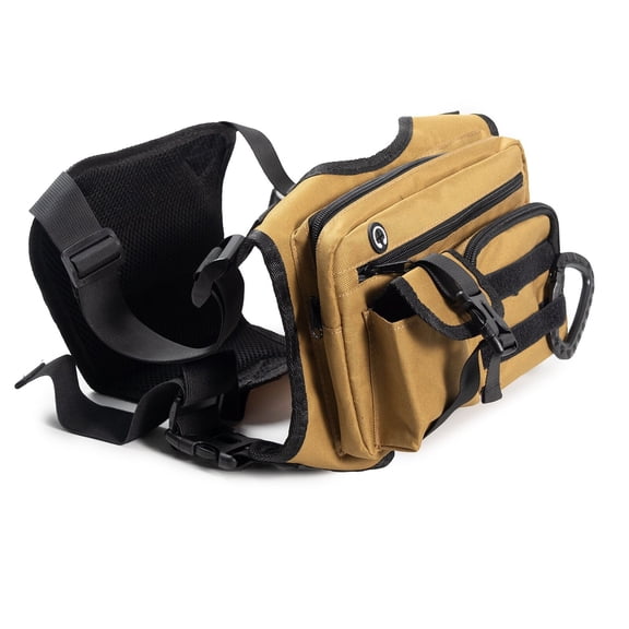 Camouflage Men's Sports Chest Bag, Outdoor Running Travel Camping Hiking, Tactical Design Lightweight Durable Multi-Compartment With Padded Adjustable Straps And Secure Zippers