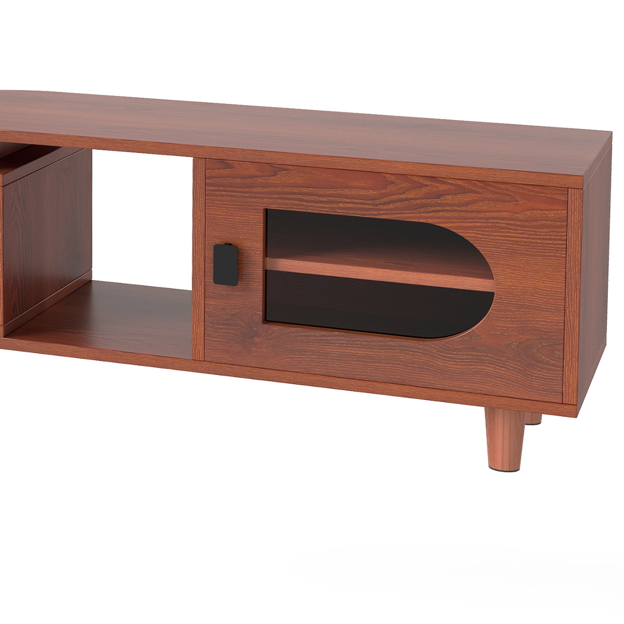 Dextrus Extendable TV Stand with 2 Drawers & Cabinet, Adjustable Corner Entertainment Center