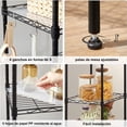 thumbnail image 3 of Estante de Almacenamiento de Metal de 5 Niveles(55x30x150CM), Estante Organizador Resistente, Rack Organizador Ajustable, Anaquel, 4 S-Ganchos, 5 Tablero de PP, Cocina, Oficina, Despensa, Microondas, 3 of 6