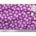 thumbnail image 3 of Soimoi Purple Velvet Fabric Palm & Monstera Leaves Fabric Prints by Yard 58 Inch Wide, 3 of 3