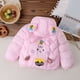 thumbnail image 5 of Chaqueta de plumón con estampado de osito de peluche para niños y niñas, otoño e invierno, para bebés y niños pequeños, ligera, de manga larga, con capucha, para exteriores, abrigo de poliéster para n, 5 of 5