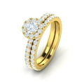 thumbnail image 3 of Certified G/I1 1.50 Carat TW Women's Diamond Halo Engagement Ring Bridal Set in 10k Yellow Gold, 3 of 5