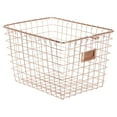 thumbnail image 4 of Spectrum Diversified Steel Wire Storage Basket Organizer for Closets, Pantry, Kitchen, Garage, Bathroom and More, Small, Copper, 4 of 7