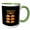 Green/White, variant on 3drose, Check Out My Six Pack. Funny Text and Images of Six Tacos Gift, 11oz Two-tone Blue Mug