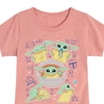 thumbnail image 3 of Star Wars - Grogu Stickers - Youth Girls Fitted Short Sleeve T-Shirt, 3 of 5