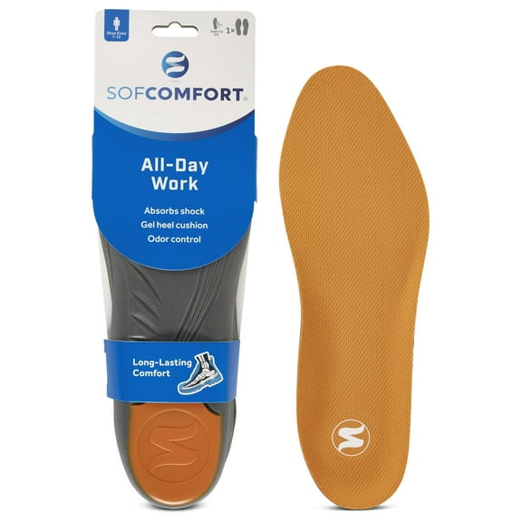Sof Comfort Work Cushion Foam Insole Men's 7-13, Trim-to-Fit