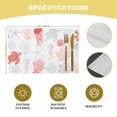thumbnail image 7 of Placemat Red Coral Turtles Starfish Jellyfish Shells Placemats for Dining Table Sea Creature Washable Table Mats for Party Kitchen Dining Decoration, 7 of 7