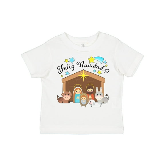 Inktastic Feliz Navidad Cute Nativity Scene Boys or Girls Toddler T-Shirt