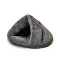 thumbnail image 1 of Peluche pour Animaux de Compagnie Forme Triangle Couleur Unie Doux Chien Chat Lit de Couchage, 1 of 2