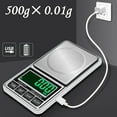 thumbnail image 6 of Digital Kitchen Scale USB Rechargeable | High Precision Cooking Food Scale 100g/0.01g | Pocket Electronic Weighing Device with LCD Display | Mini Portable for Jewelry, Coffee, Spices, Dual Power |, 6 of 9