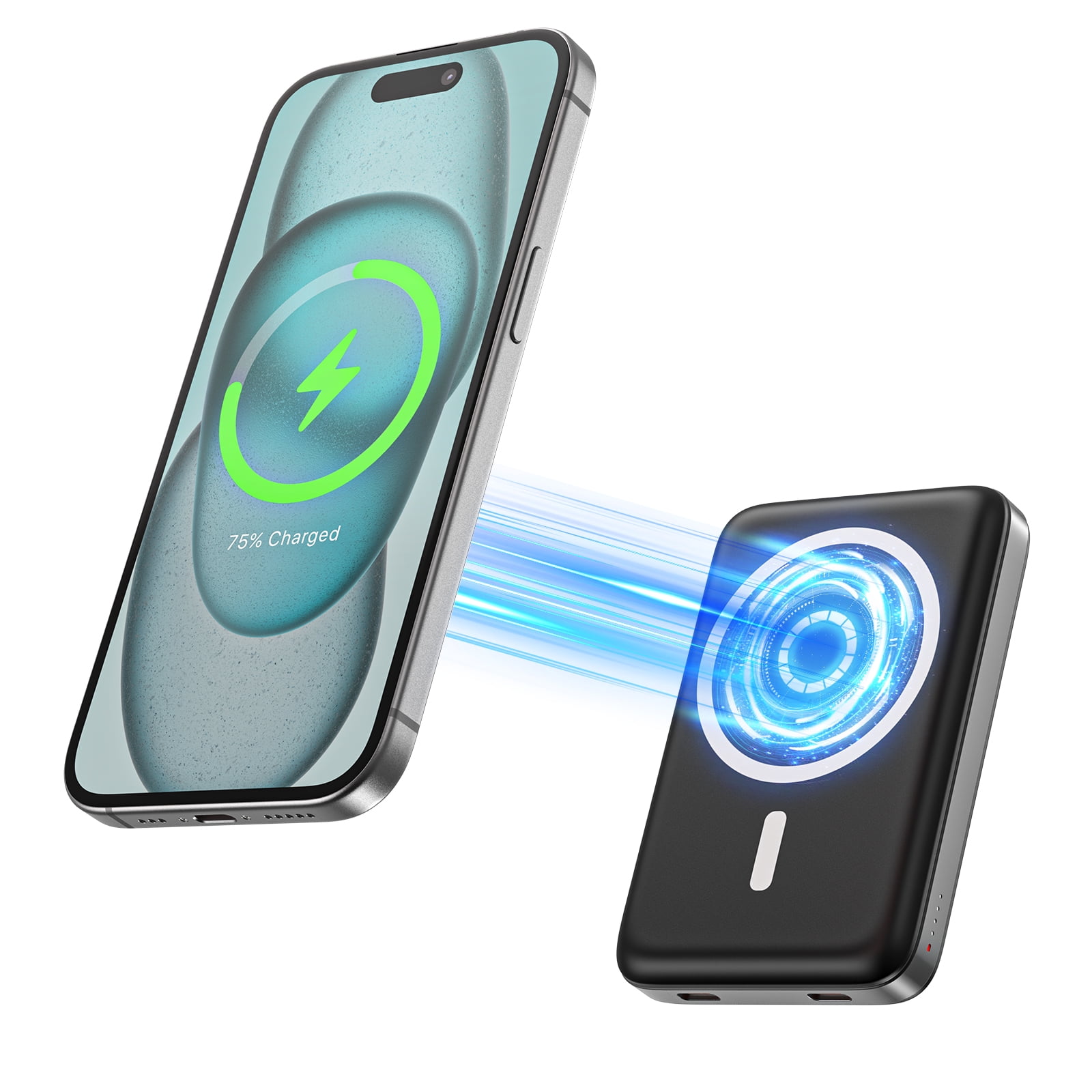 VILINICE 10000mAh Magnetic Power Bank, Portable Phone Charger with 20W PD Fast Charging, Wireless Battery Pack Compatible with iPhone 16/15/14/13