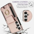 thumbnail image 6 of Allytechgroup Wallet Case for Samsung Galaxy S21 FE 5G, PU Leather Cards Slots Ring Kickstand Anti-Scratch Stylish Phone Case Cover for Women Men, Rosegold, 6 of 8