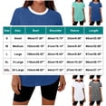 thumbnail image 7 of fatyb Workout Tops for Women Short Sleeve Color Block Running Shirts Womens Lightweight Athletic Tee, 7 of 7