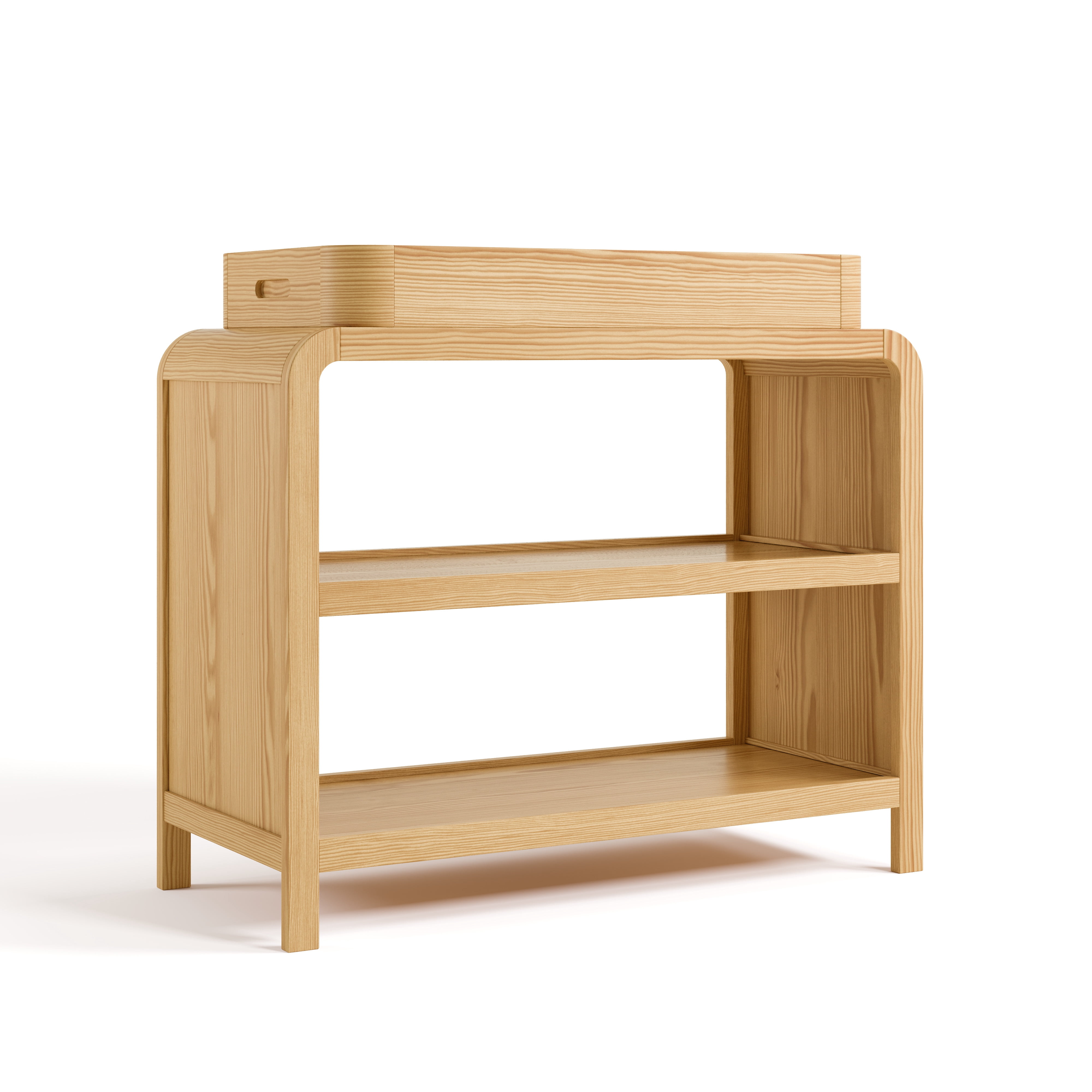 Storkcraft Santos Changing Table with Removable Infant Changing Table Topper, Natural