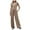 Khaki, variant on Hauaitttt Women 2 Piece Casual Suit Pleated Short Sleeve Top and High Waisted Wide Leg Pants Tracksuit Set Junior Swimsuits Board Shorts Swim Short Suits for Women Cute Summer Clothes for Juniors