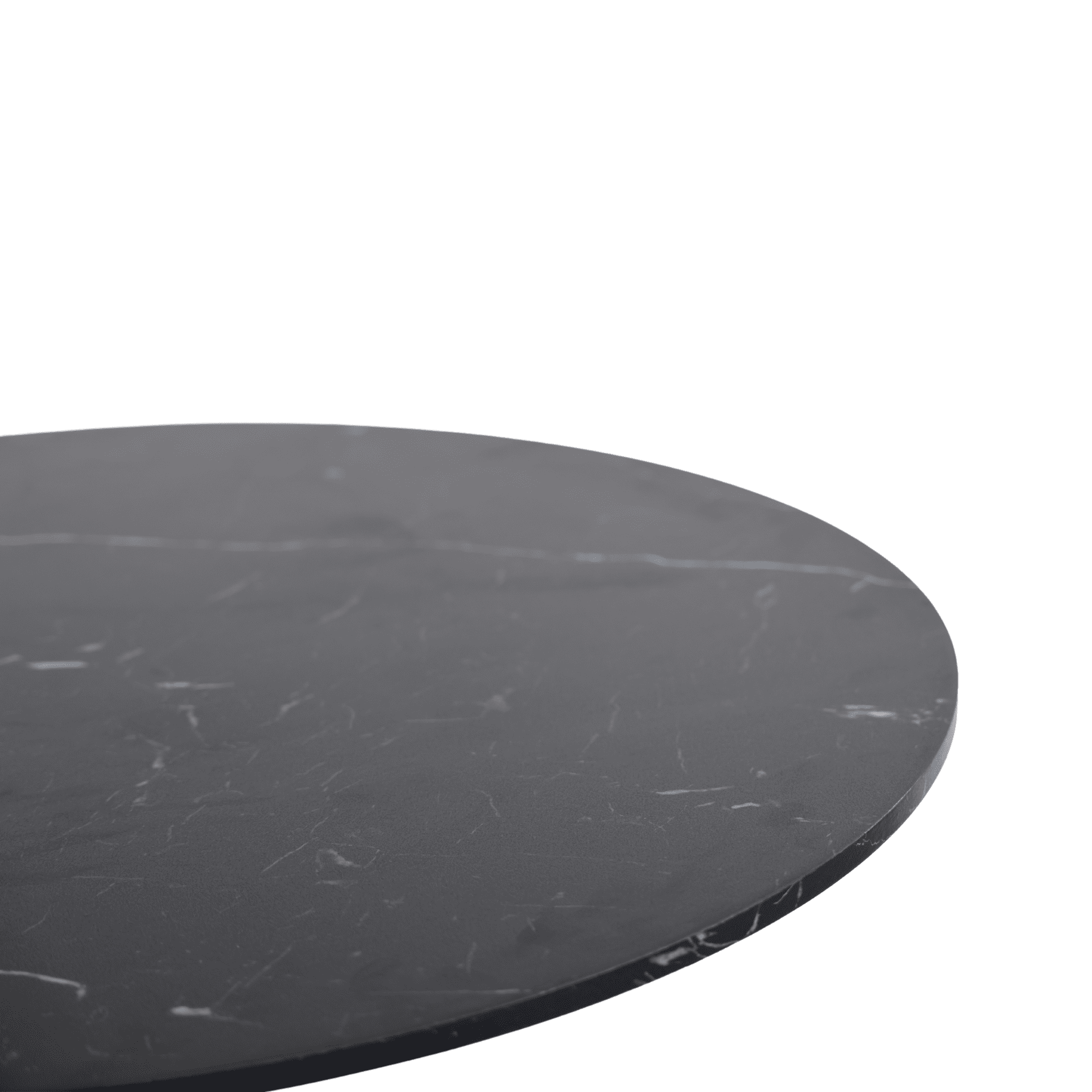 Euroco 23.6" Round Dinning Table for 2-4,Modern Kitchen Table with Metal Pedestal Base & Tulip Design for Dining, Tea & Lounge,Black