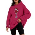 thumbnail image 1 of WEAIXIMIUNG Chandails en Molleton Mignons pour Femmes Preppy Chandail en Molleton de Noël pour Femmes Manches Longues Imprimé Lettre Motif Mignon Décontracté Pull Col Rond Automne, 1 of 4