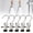 Black, variant on Pack of 5 Clothes Pegs, Trouser Hangers with Clips, 360° Rotating Staple Hook, Stainless Steel Trouser Hook, Boot Clips, Clothes Hanger with Clips, Laundry Hooks for Trousers, Shoes, Towel