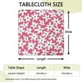 thumbnail image 2 of Red Daisy Flower Green Centers Pattern Square Fitted Tablecloth with Elastic Edge,Square Table Cover,Washable Elastic Table Cover for Home Kitchen Party Decor 34"x34", 2 of 6
