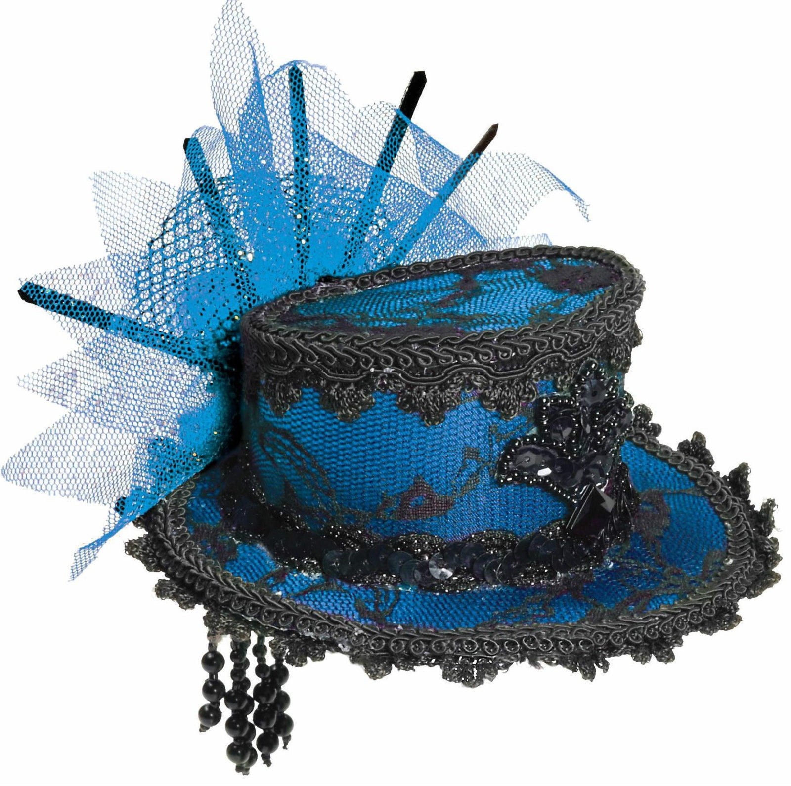Hat Lace Fascinator Costume Burlesque 
