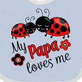 thumbnail image 4 of Inktastic My Papa Loves Me with Cute Ladybugs Boys or Girls Baby Bib, 4 of 4