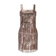 thumbnail image 4 of BLTIBY Women Sequin Latin Dress Fringe Sleeveless Ballroom Salsa Cha Cha Cocktail Dance Party Dresses Fashion Costume 2025 Beige L, 4 of 7