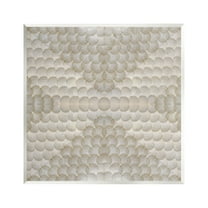 Stupell Industries Layered Beige Geometric Circles Abstract Painting Unframed Art Print Wall Art, 12 x 12