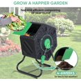 thumbnail image 3 of BuySphere Outdoor Composting Bin, 18.5 Gallon Single Chamber Small Tumbling Composter,Steel Frame Heavy Duty Barrel for Kitchen Garden Yard, 3 of 8
