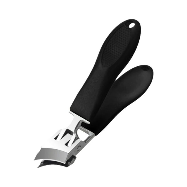 Wide Jaw Opening Anti-Splash Slanted Nail Clipper, Ultra Sharp Large Slanted Stainless Steel Toe Nails, Long Handle No Splash Fingernail, Curved Toenail Clippers for Thick Nails 1-10pcs